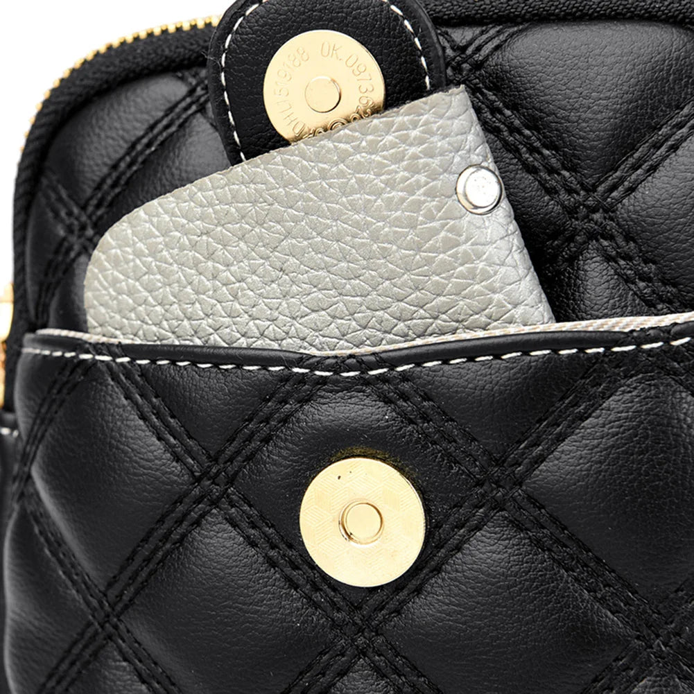 Casual Messenger Bag Quilted Rhombus Crossbody Small Portable Solid