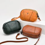 Casual Small Shoulder Bag Solid PU Leather Crossbody Packet Handbag
