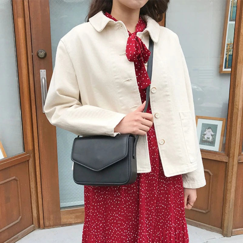 Vintage Pu Leather Small Shoulder Crossbody Bag Ladies Phone Satchels Female Pur