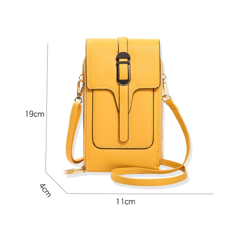 Women's PU Leather Shoulder Bag Crossbody Phone Bag