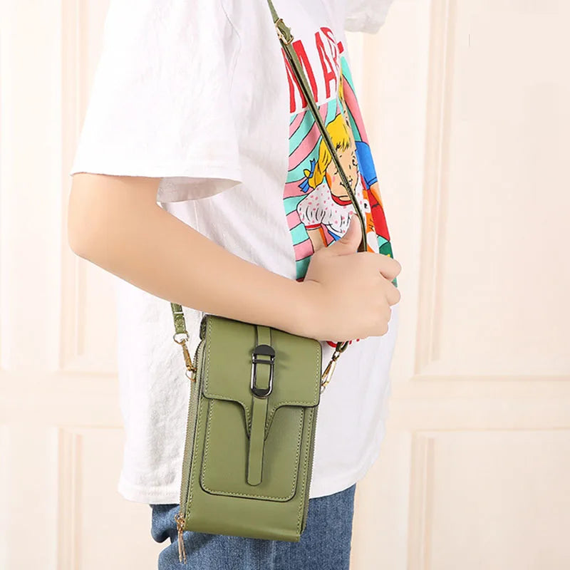 Women's PU Leather Shoulder Bag Crossbody Phone Bag