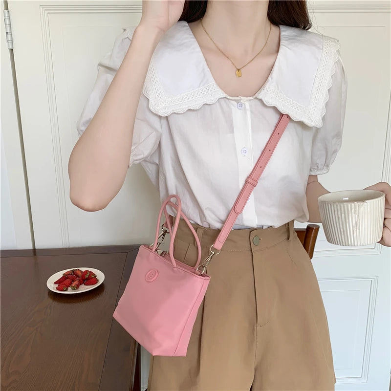 Nylon Shoulder Crossbody Bag for Women Small Messenger Clutch Purse Handbags