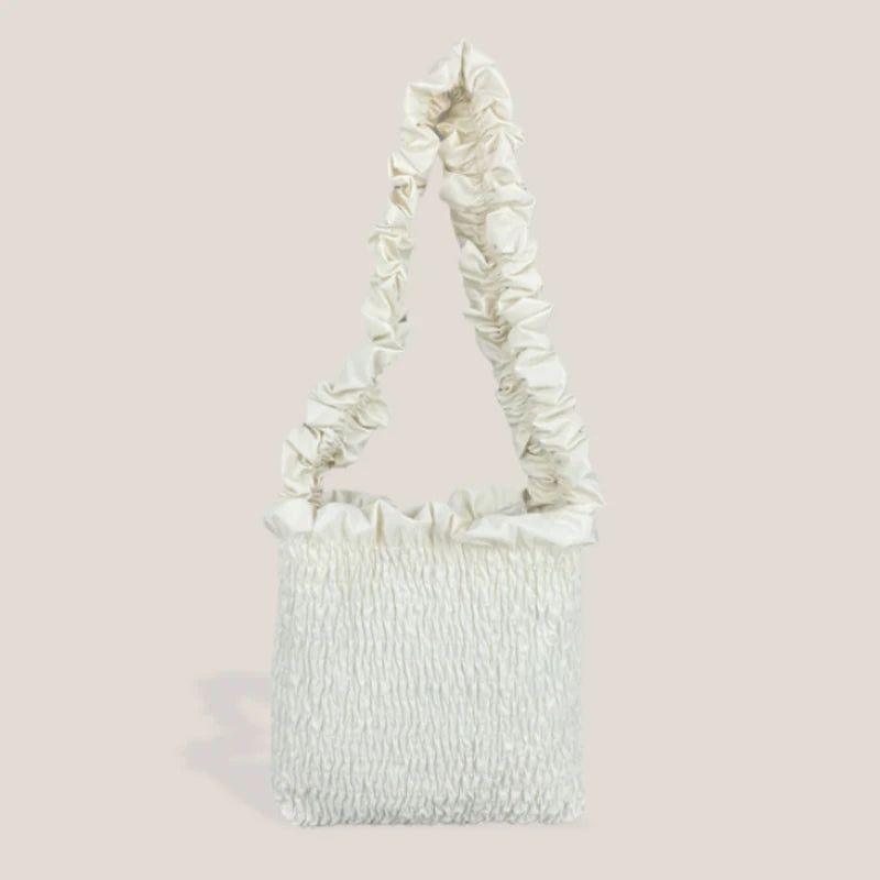 Versatile Women Handbag Shoulder Bag Pleated Small Bag