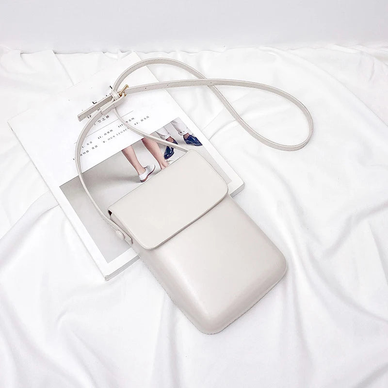 Solid Small Cellphone Crossbody Bag Casual Mini Shoulder Bag
