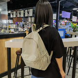 Korea Solid Backpacks Teenager Girl Boy Student School Bag Mochila