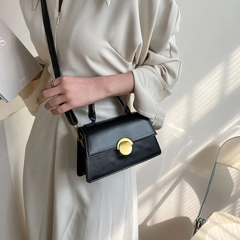 Soft Leather Crossbody Shoulder Bag Retro Small Purse