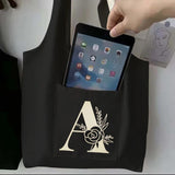Cartoon Print Canvas Tote Bag Reusable Handbag Shoulder Bag