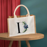 Burlap Tote Bag Wedding Favors Bridesmaid Gift Jute Beach Bag