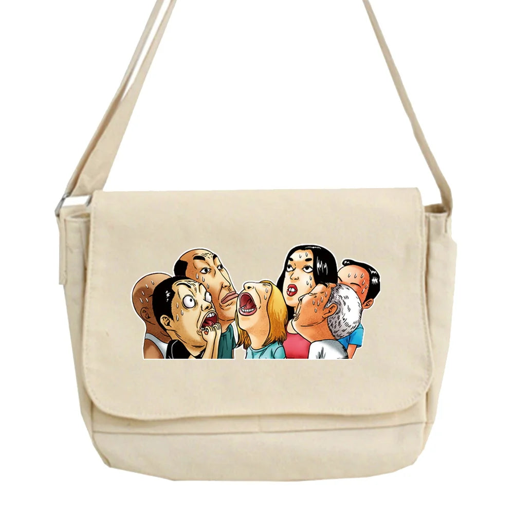 Cartoon Printed Envelope Bag Sweet Student Girl Tote Shoulder Bags