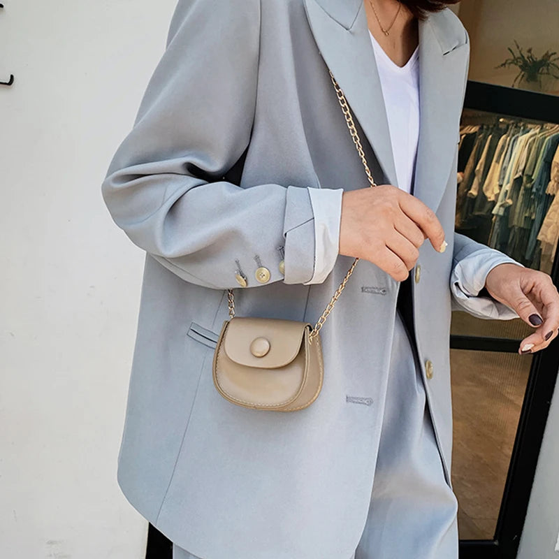 Mini Soft-Faced Crossbody Bag Chain Shoulder Bag
