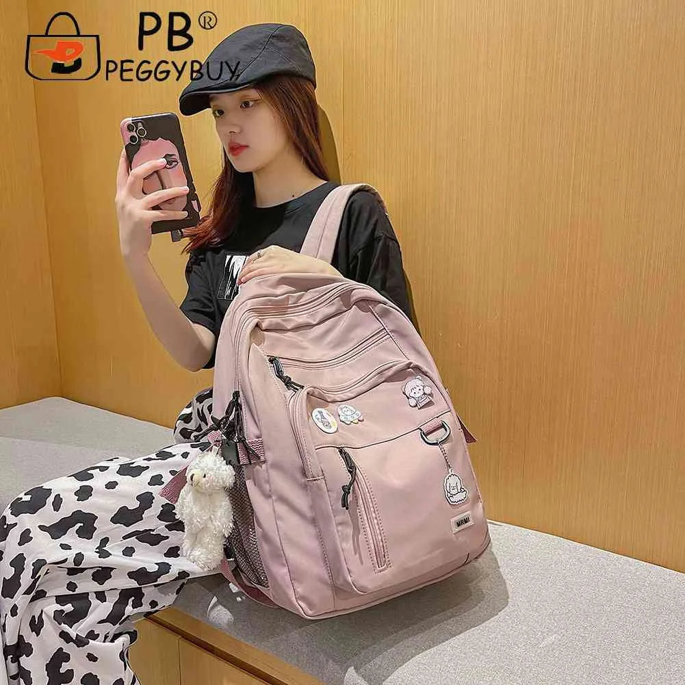 Nylon Backpacks Multi-pocket Casual Backpack Large Capacity