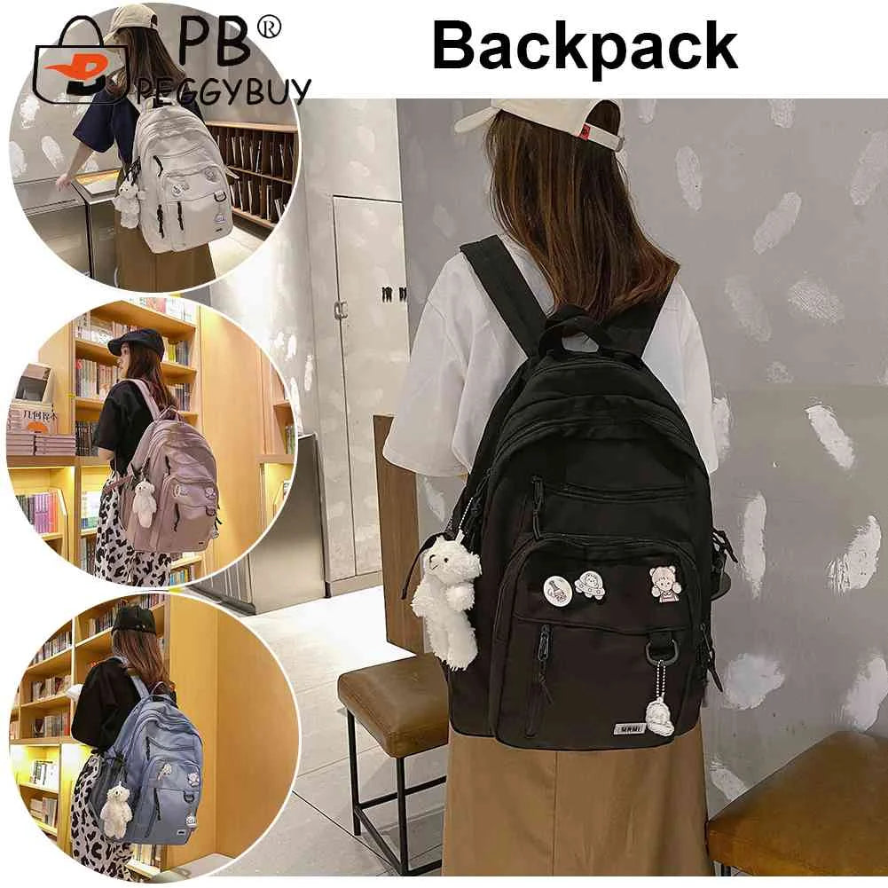 Nylon Backpacks Multi-pocket Casual Backpack Large Capacity