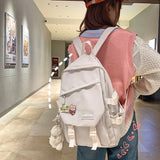 Youth Solid Shoulder Bags Portable Travel Bag School Bag For Teenagers