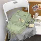 Youth Solid Shoulder Bags Portable Travel Bag School Bag For Teenagers