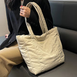 Casual Canvas Shoulder Bag High Capacity Tote Shopper Bag