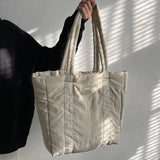 Casual Canvas Shoulder Bag High Capacity Tote Shopper Bag