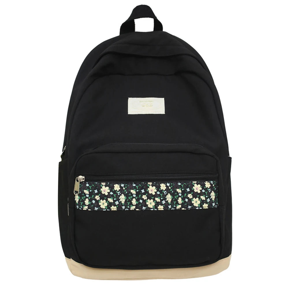 Floral Print School Bag for Teenagers Boys Girls