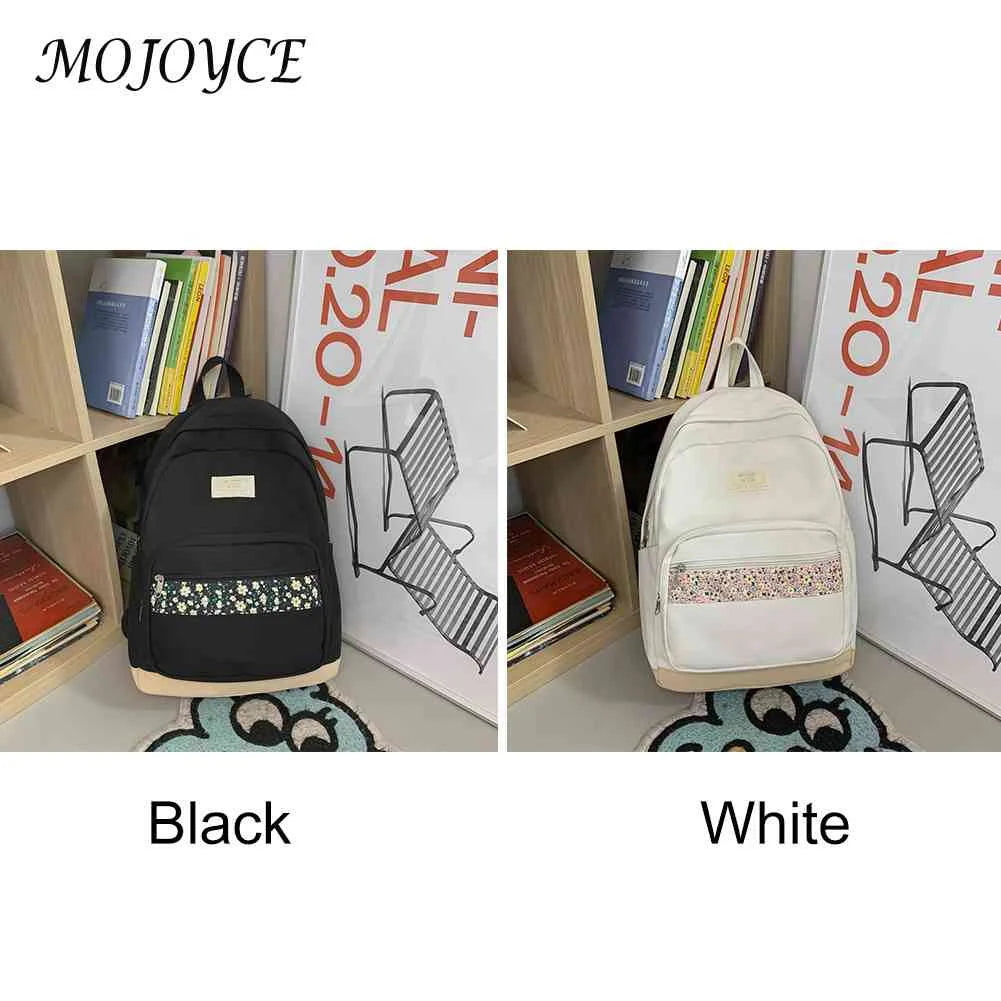 Floral Print School Bag for Teenagers Boys Girls