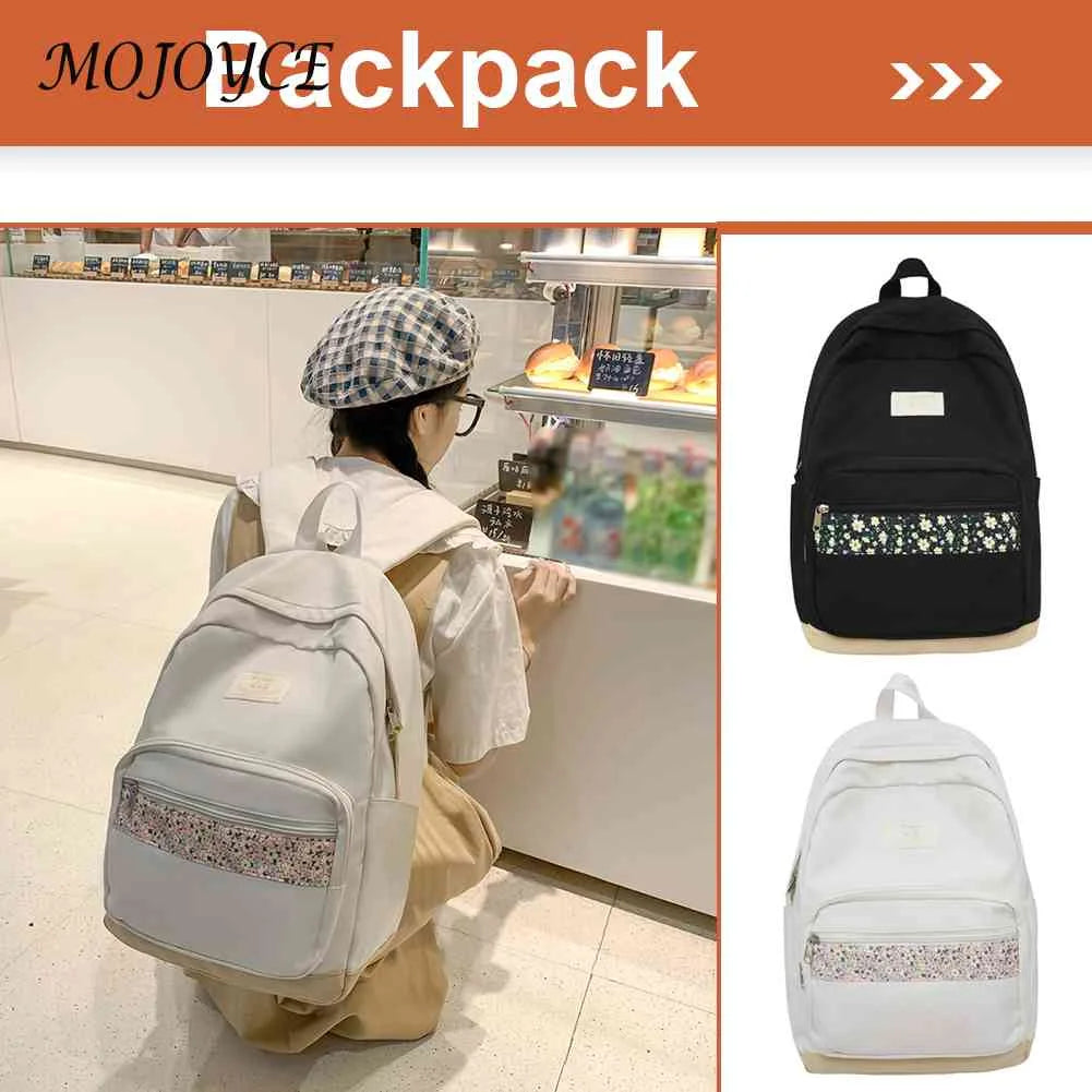 Floral Print School Bag for Teenagers Boys Girls