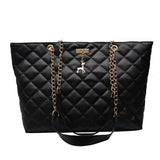 Quilted Retro Shoulder Bag Large-Capacity Tote Bag