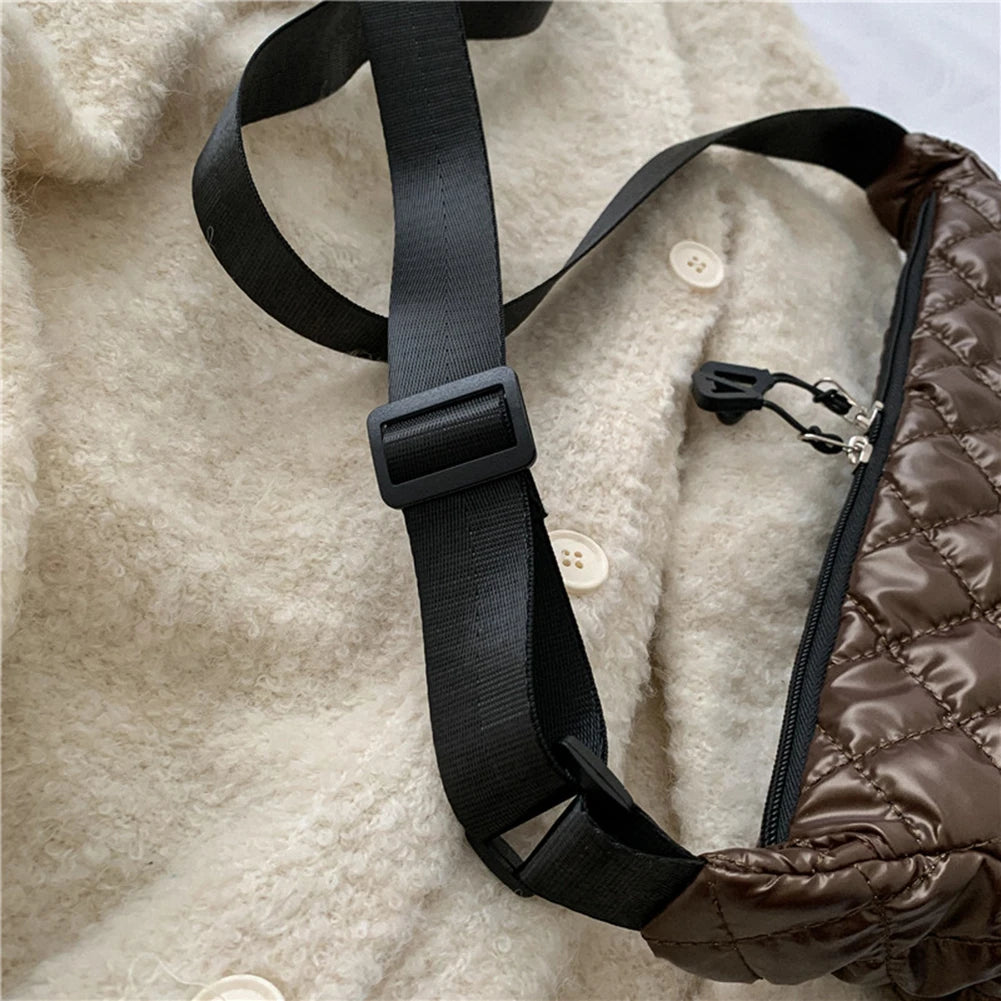 Quilted Shoulder Bag Rhombus Pattern Top-handle Bag