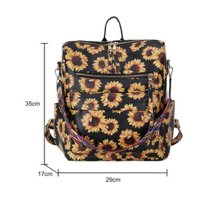 Denim PU School Backpack Softback Hiking Daypack