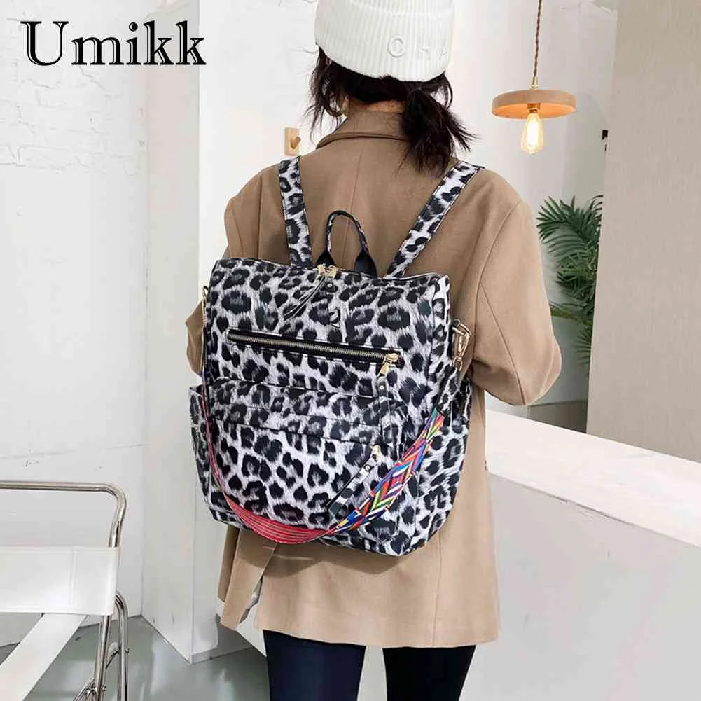 Denim PU School Backpack Softback Hiking Daypack
