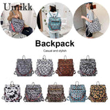 Denim PU School Backpack Softback Hiking Daypack
