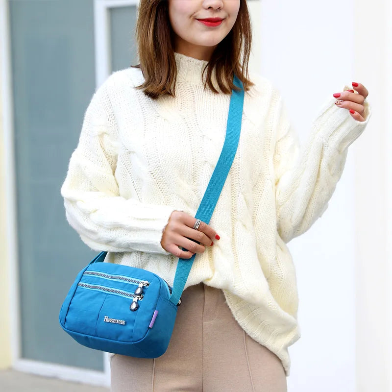 Small Women Cellphone Messenger Bag Female Shoulder Bag Waterproof Nylon