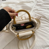 Soild Folds Leather Shoulder Crossbody Bag Women's Tote SG386