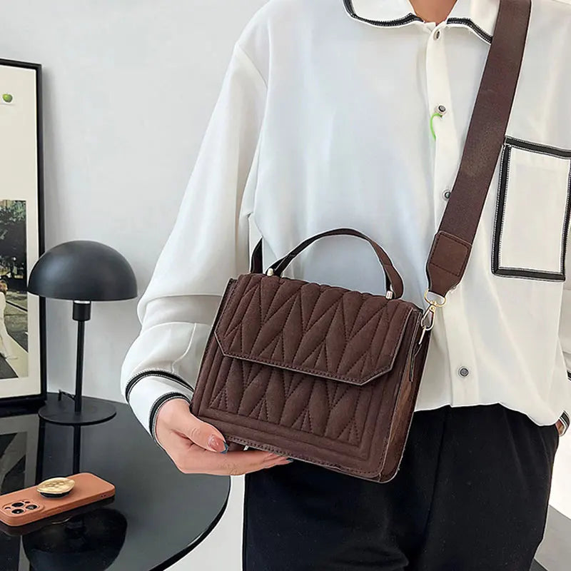 Retro Pleated Women's Shoulder Bag Crossbody Purse