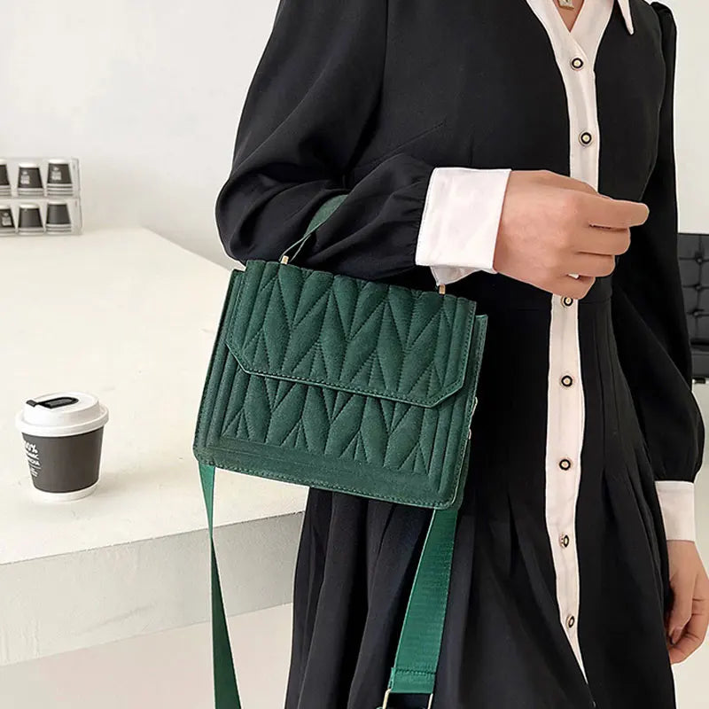 Retro Pleated Women's Shoulder Bag Crossbody Purse