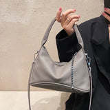 Solid PU Leather Handbags For Women Underarm Shoulder Bag Female Crossbody Bags