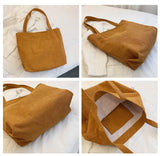 Large Capacity Striped Tote Bag for Women