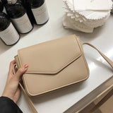 Leather Cross Body Shoulder Bag Women Solid Business Retro Square
