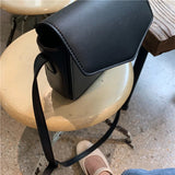Leather Cross Body Shoulder Bag Women Solid Business Retro Square