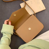 Leather Cross Body Shoulder Bag Women Solid Business Retro Square