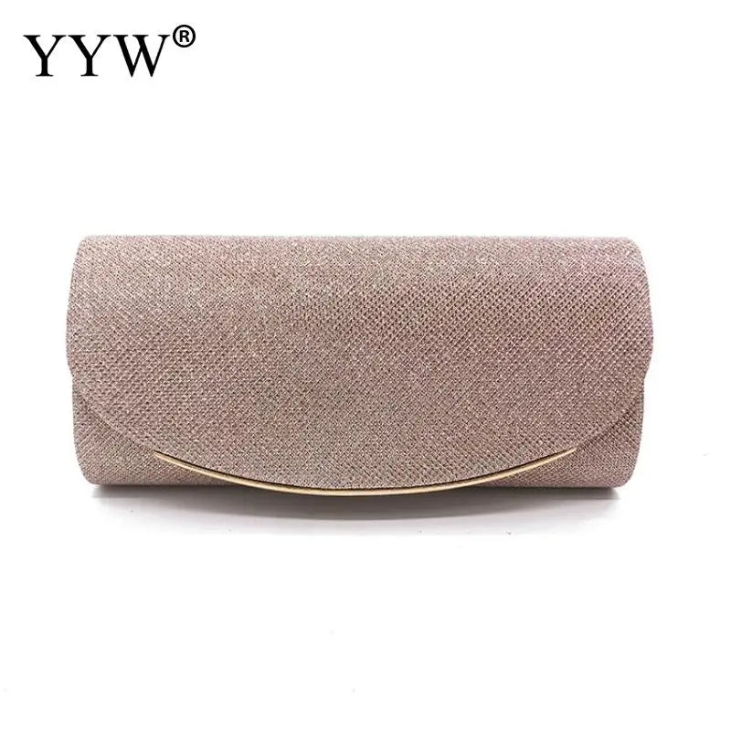 Silver Glitter Evening Bag Clutch Wedding Party Handbag