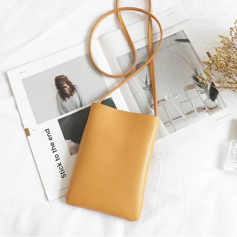 Soft PU Leather Handbags Women Shoulder Bags Lady Thin Satchel