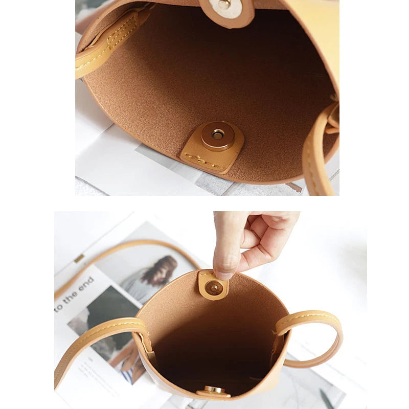 Soft PU Leather Handbags Women Shoulder Bags Lady Thin Satchel