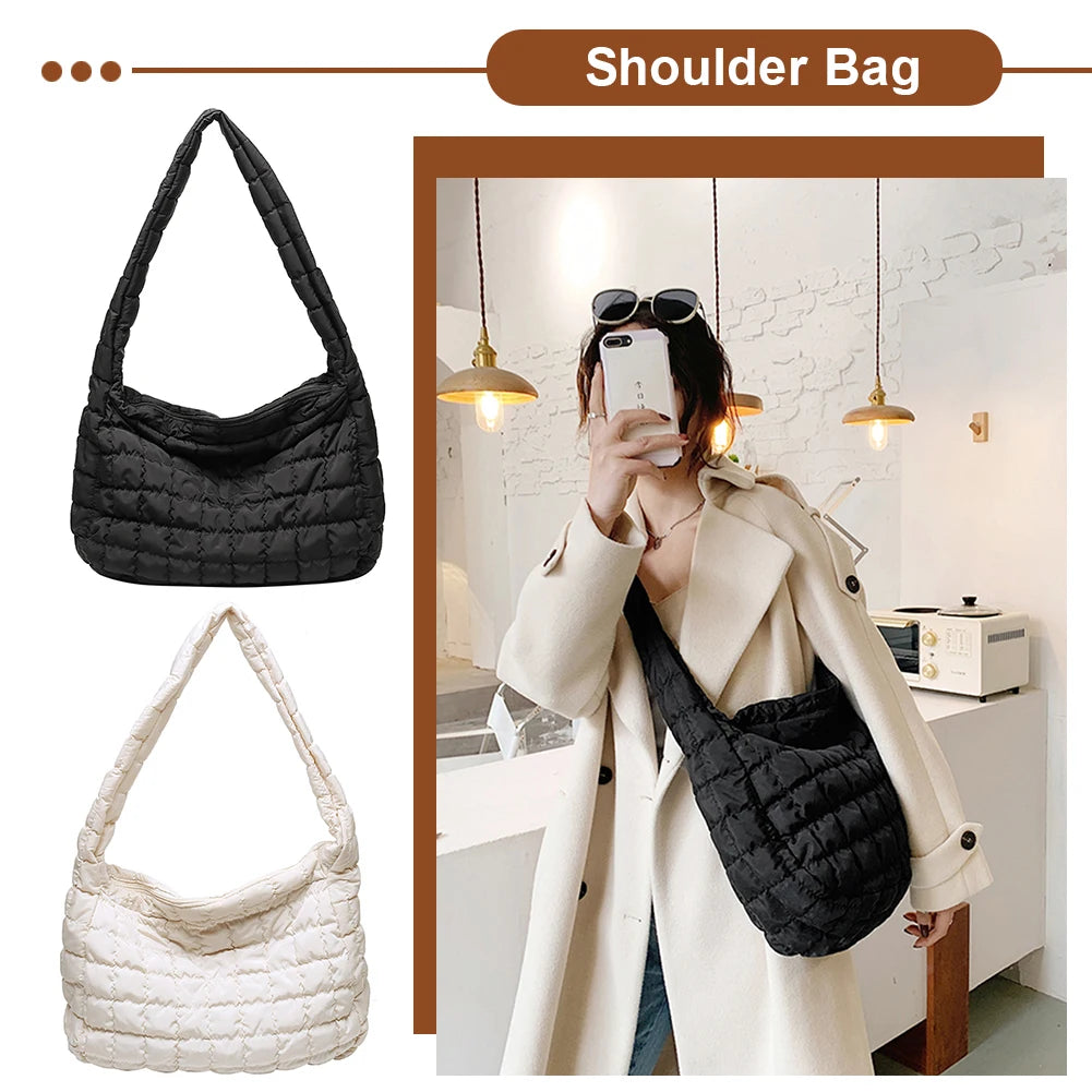 Crossbody Bags PU Leather Eiderdown Handbag Tote