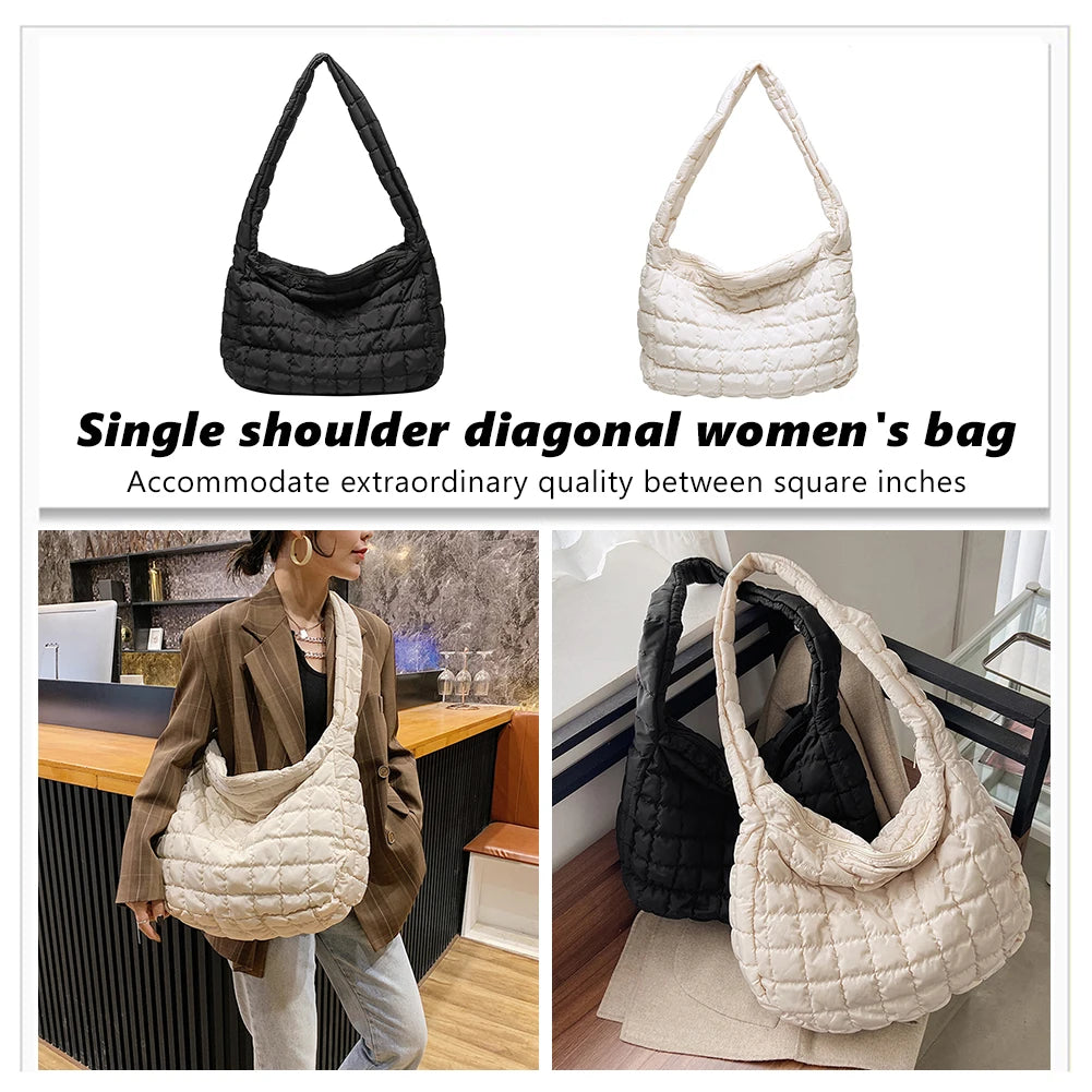 Crossbody Bags PU Leather Eiderdown Handbag Tote