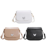 Stylish Butterfly Shoulder Bag Flap Magnetic Buckle PU Leather Crossbody Bag