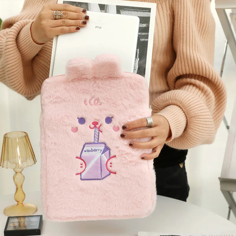 Bunny Plush 11-Inch Laptop Sleeve Case Soft Travel Bag