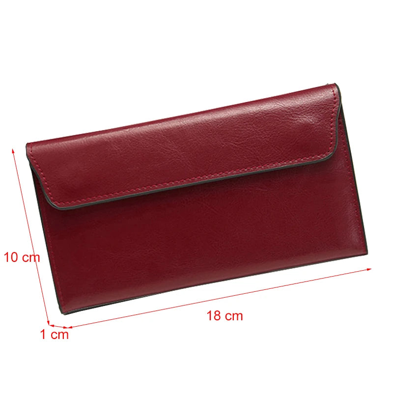 Soft Slim Leather Women Wallet Long Ladies Purse Thin Money Bag