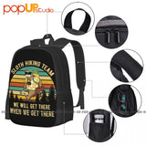 Sloth Running Hiking Team Backpack Large Capacity Print Bags