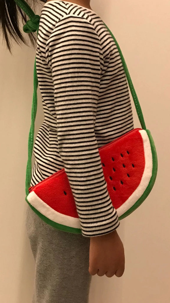Cute Watermelon Plush Satchel Bag for Toddlers