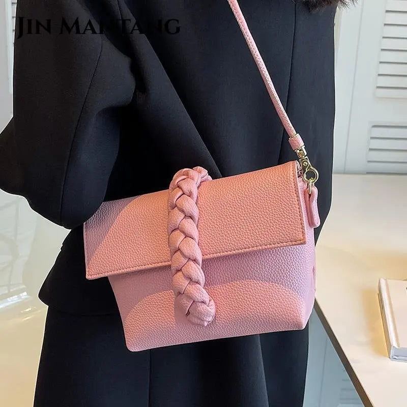 Net Red Texture Ladies Messenger Bag