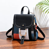 Small Backpack Women PU Leather Shoulder Bag Multi-Function Small Backpacks Fema