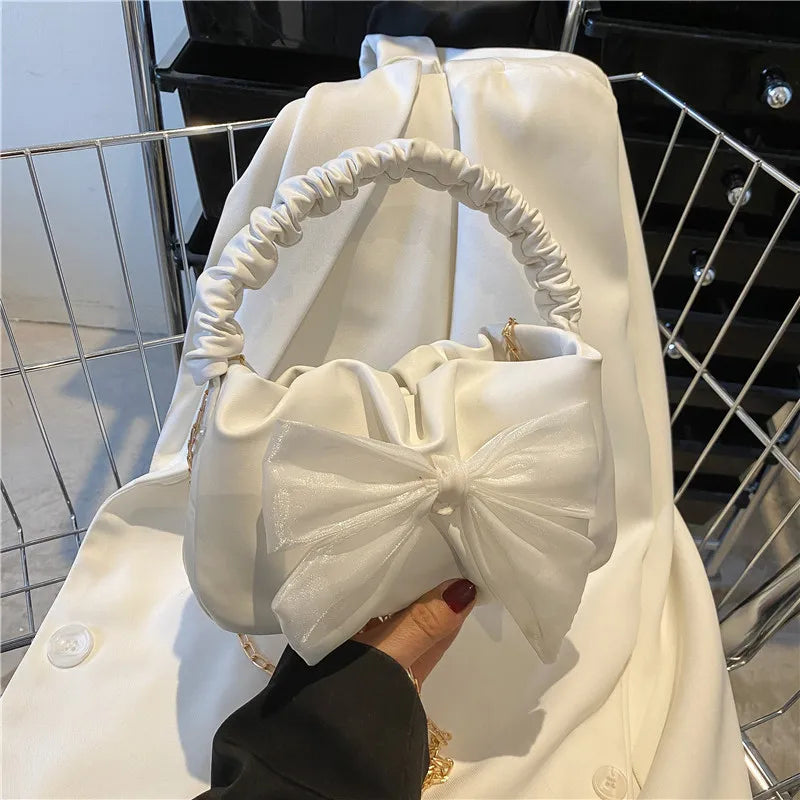 Small Bag Women's Spring Chain Messenger Handbag Bow Lipstick